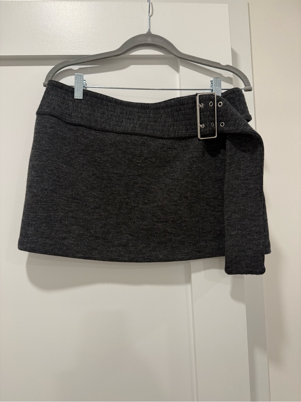 ZARA Knit Mini Skirt with Buckle Detail